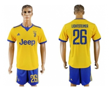 Juventus #26 Lichtsteiner Away Soccer Club Jersey