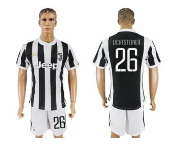 Juventus #26 Lichtsteiner Home Soccer Club Jersey