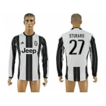 Juventus #27 Sturaro Home Long Sleeves Soccer Club Jersey 2