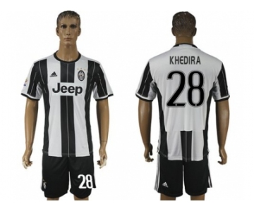 Juventus #28 Khedira Home Soccer Club Jersey 1