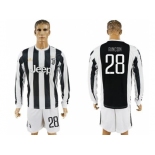 Juventus #28 Rincon Home Long Sleeves Soccer Club Jersey