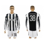 Juventus #38 Mandragora Home Long Sleeves Soccer Club Jersey