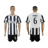 Juventus #6 Pogba Home Soccer Club Jersey 1