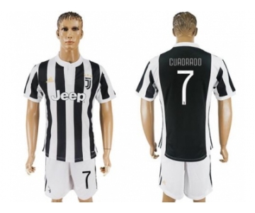 Juventus #7 Cuadrado Home Soccer Club Jersey