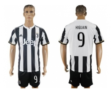 Juventus #9 Higuain Home Soccer Club Jersey 2