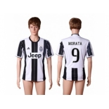 Juventus #9 Morata Home Soccer Club Jersey 3