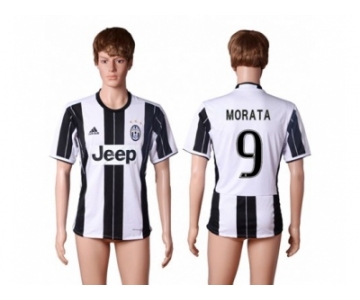 Juventus #9 Morata Home Soccer Club Jersey 3