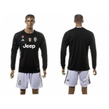 Juventus Blank Black Goalkeeper Long Sleeves Soccer Club Jersey 1