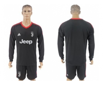 Juventus Blank Black Goalkeeper Long Sleeves Soccer Club Jersey