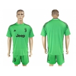 Juventus Blank Green Goalkeeper Soccer Club Jersey