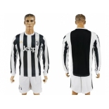 Juventus Blank Home Long Sleeves Soccer Club Jersey