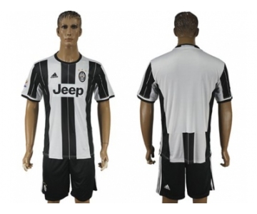 Juventus Blank Home Soccer Club Jersey 6