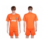 Juventus Blank Orange Goalkeeper Soccer Club Jersey