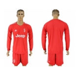 Juventus Blank Red Goalkeeper Long Sleeves Soccer Club Jersey