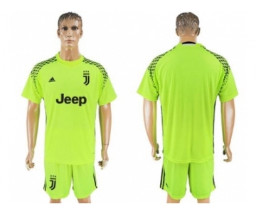 Juventus Blank Shiny Green Goalkeeper Soccer Club Jersey