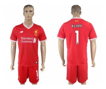 Liverpool #1 Klopp Red Home Soccer Club Jersey