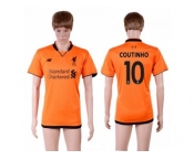 Liverpool #10 Coutinho Sec Away Soccer Club Jersey