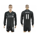 Liverpool #11 Firmino Away Long Sleeves Soccer Club Jersey1