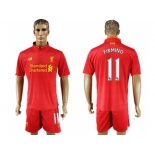 Liverpool #11 Firmino Red Home Soccer Club Jersey1