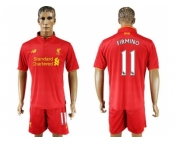 Liverpool #11 Firmino Red Home Soccer Club Jersey1