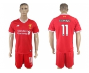 Liverpool #11 Firmino Red Home Soccer Club Jersey