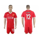 Liverpool #12 Gomez Red Home Soccer Club Jersey