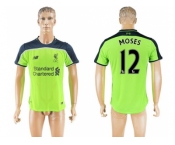 Liverpool #12 Moses Sec Away Soccer Club Jersey1