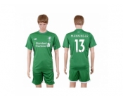 Liverpool #13 Manninger Green Goalkeeper Soccer Club Jersey