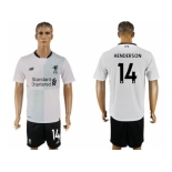 Liverpool #14 Henderson Away Soccer Club Jersey1