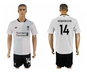 Liverpool #14 Henderson Away Soccer Club Jersey1