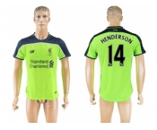 Liverpool #14 Henderson Sec Away Soccer Club Jersey1