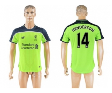 Liverpool #14 Henderson Sec Away Soccer Club Jersey1