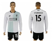 Liverpool #15 Sturridge Away Long Sleeves Soccer Club Jersey