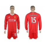 Liverpool #15 Sturridge Home Long Sleeves Soccer Club Jersey