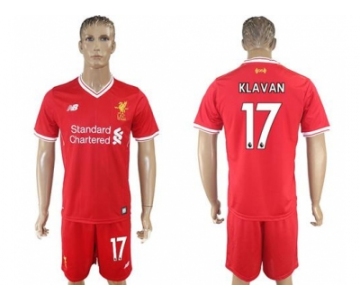 Liverpool #17 Klavan Red Home Soccer Club Jersey