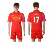 Liverpool #17 Sakho Red Home Soccer Club Jersey