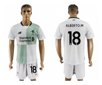 Liverpool #18 Alberto.M Away Soccer Club Jersey1