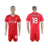 Liverpool #18 Alberto.M Red Home Soccer Club Jersey