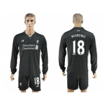 Liverpool #18 Moreno Away Long Sleeves Soccer Club Jersey