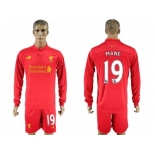 Liverpool #19 Mane Home Long Sleeves Soccer Club Jersey1