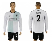 Liverpool #2 Clyne Away Long Sleeves Soccer Club Jersey