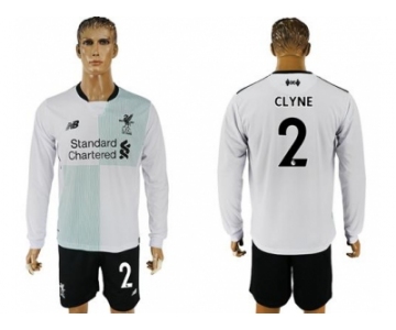 Liverpool #2 Clyne Away Long Sleeves Soccer Club Jersey