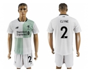 Liverpool #2 Clyne Away Soccer Club Jersey2