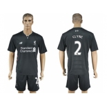 Liverpool #2 Clyne Away Soccer Club Jersey3