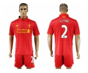 Liverpool #2 Clyne Red Home Soccer Club Jersey1