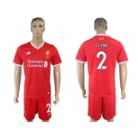 Liverpool #2 Clyne Red Home Soccer Club Jersey