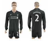 Liverpool #2 Johnson Away Long Sleeves Soccer Club Jersey