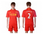 Liverpool #2 Johnson Red Home Soccer Club Jersey