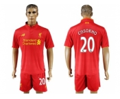 Liverpool #20 Cissokho Red Home Soccer Club Jersey