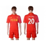 Liverpool #20 Lallana Red Home Soccer Club Jersey1